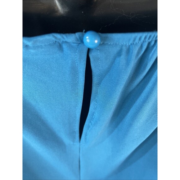 Worthington Women's Peacock Blue Stretch Blouse Size Medium - Picture 4 of 5